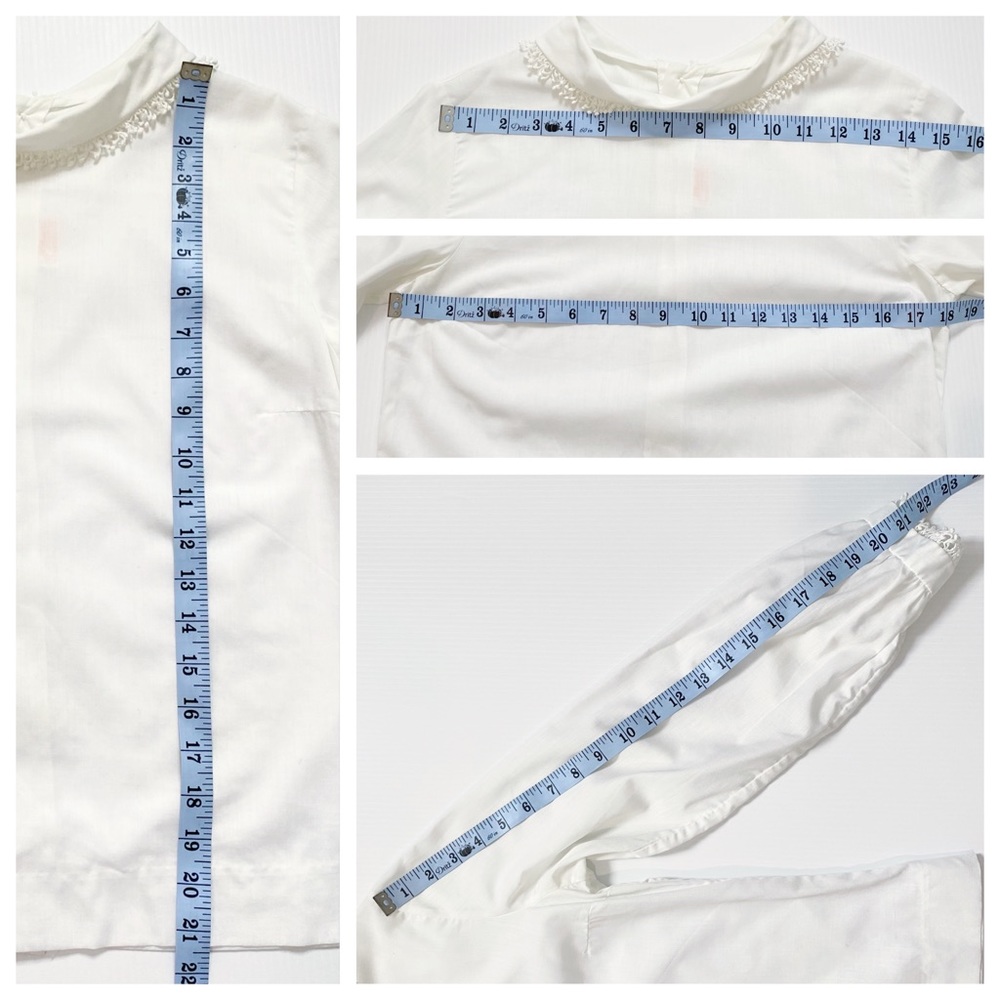 Vintage 60s 70s collared white blouse. - Picture 11 of 11